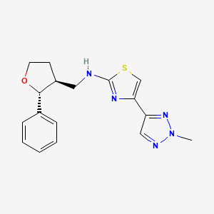 4-(2-methyltriazol-4-yl)-N-[[(2R,3S)-2-phenyloxolan-3-yl]methyl]-1,3-thiazol-2-amine