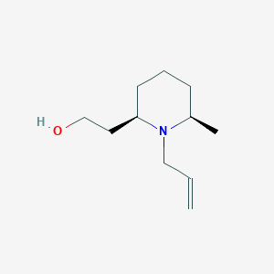 molecular formula C11H21NO B7354664 2-[(2R,6R)-6-methyl-1-prop-2-enylpiperidin-2-yl]ethanol 