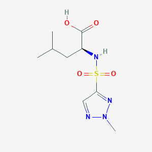 molecular formula C9H16N4O4S B7354705 (2S)-4-methyl-2-[(2-methyltriazol-4-yl)sulfonylamino]pentanoic acid 