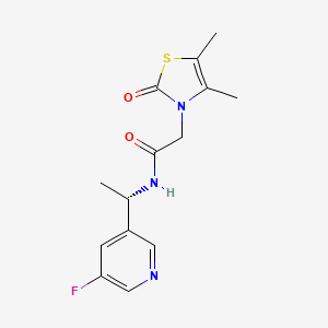 2-(4,5-dimethyl-2-oxo-1,3-thiazol-3-yl)-N-[(1S)-1-(5-fluoropyridin-3-yl)ethyl]acetamide