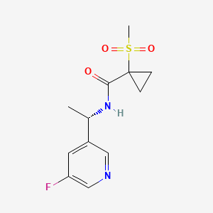 N-[(1S)-1-(5-fluoropyridin-3-yl)ethyl]-1-methylsulfonylcyclopropane-1-carboxamide