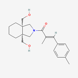 (E)-1-[(3aR,7aS)-3a,7a-bis(hydroxymethyl)-1,3,4,5,6,7-hexahydroisoindol-2-yl]-2-methyl-3-(4-methylphenyl)prop-2-en-1-one