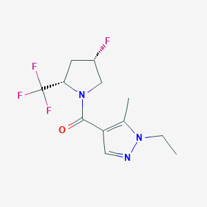 (1-ethyl-5-methylpyrazol-4-yl)-[(2S,4S)-4-fluoro-2-(trifluoromethyl)pyrrolidin-1-yl]methanone