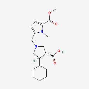 (3R,4R)-4-cyclohexyl-1-[(5-methoxycarbonyl-1-methylpyrrol-2-yl)methyl]pyrrolidine-3-carboxylic acid