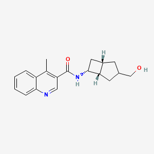 N-[(1S,5S,6R)-3-(hydroxymethyl)-6-bicyclo[3.2.0]heptanyl]-4-methylquinoline-3-carboxamide