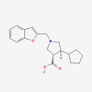 (3S,4S)-1-(1-benzofuran-2-ylmethyl)-4-cyclopentylpyrrolidine-3-carboxylic acid