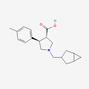 (3S,4R)-1-(3-bicyclo[3.1.0]hexanylmethyl)-4-(4-methylphenyl)pyrrolidine-3-carboxylic acid