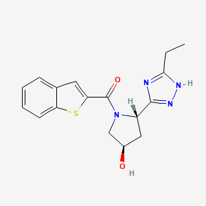 1-benzothiophen-2-yl-[(2S,4R)-2-(5-ethyl-1H-1,2,4-triazol-3-yl)-4-hydroxypyrrolidin-1-yl]methanone