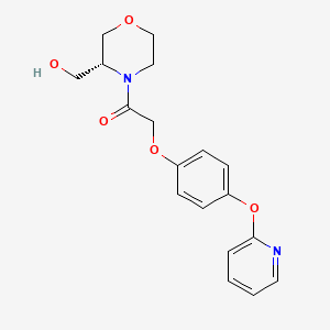 1-[(3R)-3-(hydroxymethyl)morpholin-4-yl]-2-(4-pyridin-2-yloxyphenoxy)ethanone