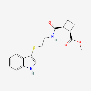 methyl (1R,2S)-2-[2-[(2-methyl-1H-indol-3-yl)sulfanyl]ethylcarbamoyl]cyclobutane-1-carboxylate