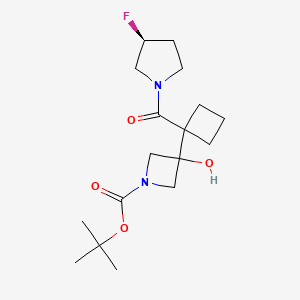 tert-butyl 3-[1-[(3S)-3-fluoropyrrolidine-1-carbonyl]cyclobutyl]-3-hydroxyazetidine-1-carboxylate