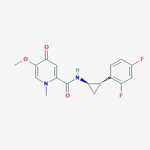 N-[(1R,2S)-2-(2,4-difluorophenyl)cyclopropyl]-5-methoxy-1-methyl-4-oxopyridine-2-carboxamide