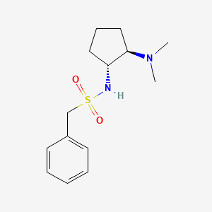 molecular formula C14H22N2O2S B7354874 N-[(1R,2R)-2-(dimethylamino)cyclopentyl]-1-phenylmethanesulfonamide 