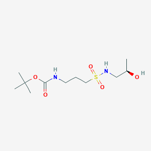 molecular formula C11H24N2O5S B7354881 tert-butyl N-[3-[[(2R)-2-hydroxypropyl]sulfamoyl]propyl]carbamate 