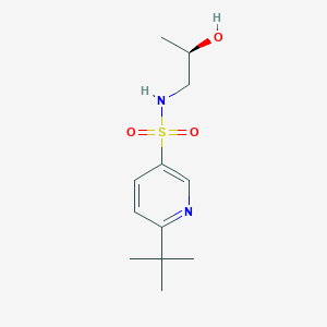 molecular formula C12H20N2O3S B7354882 6-tert-butyl-N-[(2R)-2-hydroxypropyl]pyridine-3-sulfonamide 