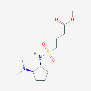 molecular formula C12H24N2O4S B7354886 methyl 4-[[(1R,2R)-2-(dimethylamino)cyclopentyl]sulfamoyl]butanoate 