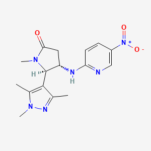 (4S,5R)-1-methyl-4-[(5-nitropyridin-2-yl)amino]-5-(1,3,5-trimethylpyrazol-4-yl)pyrrolidin-2-one