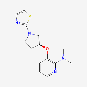 N,N-dimethyl-3-[(3S)-1-(1,3-thiazol-2-yl)pyrrolidin-3-yl]oxypyridin-2-amine