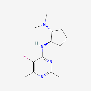 molecular formula C13H21FN4 B7354942 (1R,2R)-2-N-(5-fluoro-2,6-dimethylpyrimidin-4-yl)-1-N,1-N-dimethylcyclopentane-1,2-diamine 