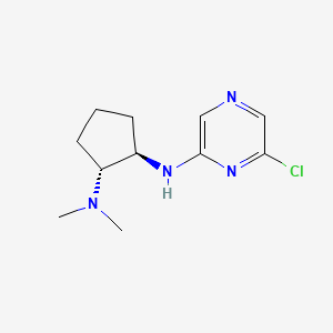 molecular formula C11H17ClN4 B7354945 (1R,2R)-2-N-(6-chloropyrazin-2-yl)-1-N,1-N-dimethylcyclopentane-1,2-diamine 