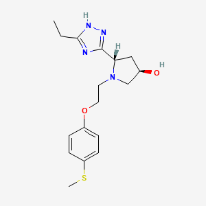 (3R,5S)-5-(5-ethyl-1H-1,2,4-triazol-3-yl)-1-[2-(4-methylsulfanylphenoxy)ethyl]pyrrolidin-3-ol