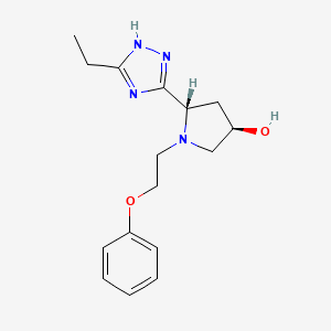 (3R,5S)-5-(5-ethyl-1H-1,2,4-triazol-3-yl)-1-(2-phenoxyethyl)pyrrolidin-3-ol