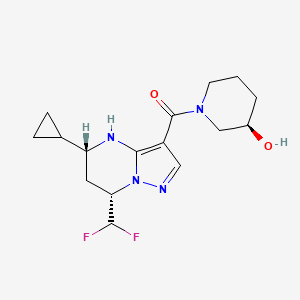 [(5R,7S)-5-cyclopropyl-7-(difluoromethyl)-4,5,6,7-tetrahydropyrazolo[1,5-a]pyrimidin-3-yl]-[(3R)-3-hydroxypiperidin-1-yl]methanone