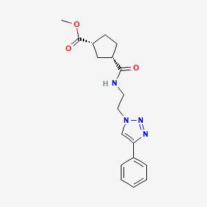 methyl (1R,3S)-3-[2-(4-phenyltriazol-1-yl)ethylcarbamoyl]cyclopentane-1-carboxylate