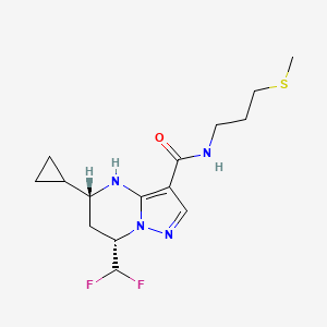 (5R,7S)-5-cyclopropyl-7-(difluoromethyl)-N-(3-methylsulfanylpropyl)-4,5,6,7-tetrahydropyrazolo[1,5-a]pyrimidine-3-carboxamide