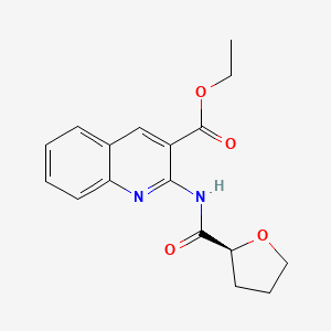 ethyl 2-[[(2S)-oxolane-2-carbonyl]amino]quinoline-3-carboxylate