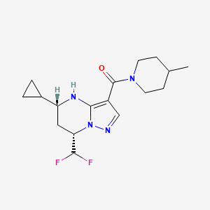 [(5R,7S)-5-cyclopropyl-7-(difluoromethyl)-4,5,6,7-tetrahydropyrazolo[1,5-a]pyrimidin-3-yl]-(4-methylpiperidin-1-yl)methanone