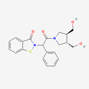 2-[2-[(3S,4S)-3,4-bis(hydroxymethyl)pyrrolidin-1-yl]-2-oxo-1-phenylethyl]-1,2-benzothiazol-3-one