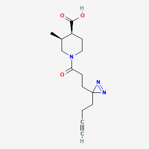 (3S,4S)-1-[3-(3-but-3-ynyldiazirin-3-yl)propanoyl]-3-methylpiperidine-4-carboxylic acid