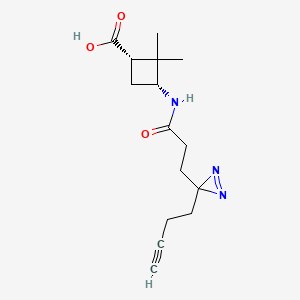 (1S,3R)-3-[3-(3-but-3-ynyldiazirin-3-yl)propanoylamino]-2,2-dimethylcyclobutane-1-carboxylic acid