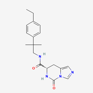 molecular formula C19H24N4O2 B7355123 (7S)-N-[2-(4-ethylphenyl)-2-methylpropyl]-5-oxo-7,8-dihydro-6H-imidazo[1,5-c]pyrimidine-7-carboxamide 