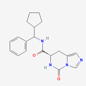 (7S)-N-[cyclopentyl(phenyl)methyl]-5-oxo-7,8-dihydro-6H-imidazo[1,5-c]pyrimidine-7-carboxamide