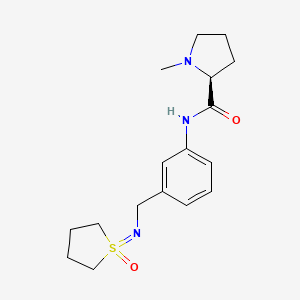 molecular formula C17H25N3O2S B7355134 (2S)-1-methyl-N-[3-[[(1-oxothiolan-1-ylidene)amino]methyl]phenyl]pyrrolidine-2-carboxamide 