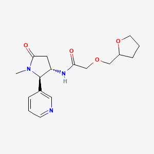 N-[(2R,3S)-1-methyl-5-oxo-2-pyridin-3-ylpyrrolidin-3-yl]-2-(oxolan-2-ylmethoxy)acetamide