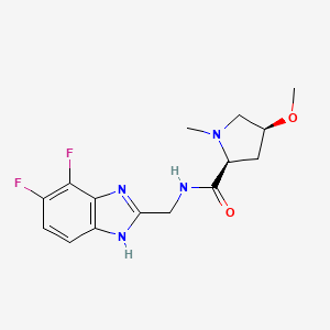 (2S,4S)-N-[(4,5-difluoro-1H-benzimidazol-2-yl)methyl]-4-methoxy-1-methylpyrrolidine-2-carboxamide