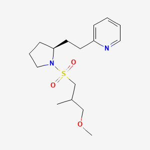 2-[2-[(2S)-1-(3-methoxy-2-methylpropyl)sulfonylpyrrolidin-2-yl]ethyl]pyridine