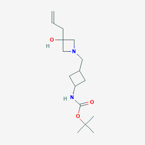 tert-butyl N-[3-[(3-hydroxy-3-prop-2-enylazetidin-1-yl)methyl]cyclobutyl]carbamate