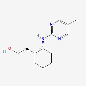 molecular formula C13H21N3O B7355254 2-[(1R,2R)-2-[(5-methylpyrimidin-2-yl)amino]cyclohexyl]ethanol 