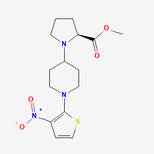 methyl (2S)-1-[1-(3-nitrothiophen-2-yl)piperidin-4-yl]pyrrolidine-2-carboxylate