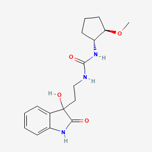 1-[2-(3-hydroxy-2-oxo-1H-indol-3-yl)ethyl]-3-[(1R,2R)-2-methoxycyclopentyl]urea