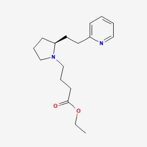 molecular formula C17H26N2O2 B7355289 ethyl 4-[(2S)-2-(2-pyridin-2-ylethyl)pyrrolidin-1-yl]butanoate 