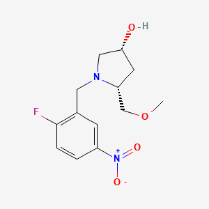 (3R,5R)-1-[(2-fluoro-5-nitrophenyl)methyl]-5-(methoxymethyl)pyrrolidin-3-ol