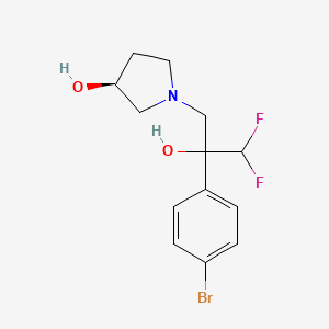 (3S)-1-[2-(4-bromophenyl)-3,3-difluoro-2-hydroxypropyl]pyrrolidin-3-ol