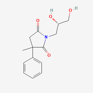 1-[(2S)-2,3-dihydroxypropyl]-3-methyl-3-phenylpyrrolidine-2,5-dione