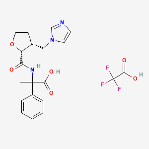 2-[[(2R,3R)-3-(imidazol-1-ylmethyl)oxolane-2-carbonyl]amino]-2-phenylpropanoic acid;2,2,2-trifluoroacetic acid