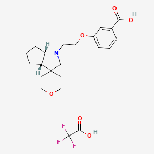 3-[2-[(3aS,6aS)-spiro[2,3a,4,5,6,6a-hexahydrocyclopenta[b]pyrrole-3,4'-oxane]-1-yl]ethoxy]benzoic acid;2,2,2-trifluoroacetic acid